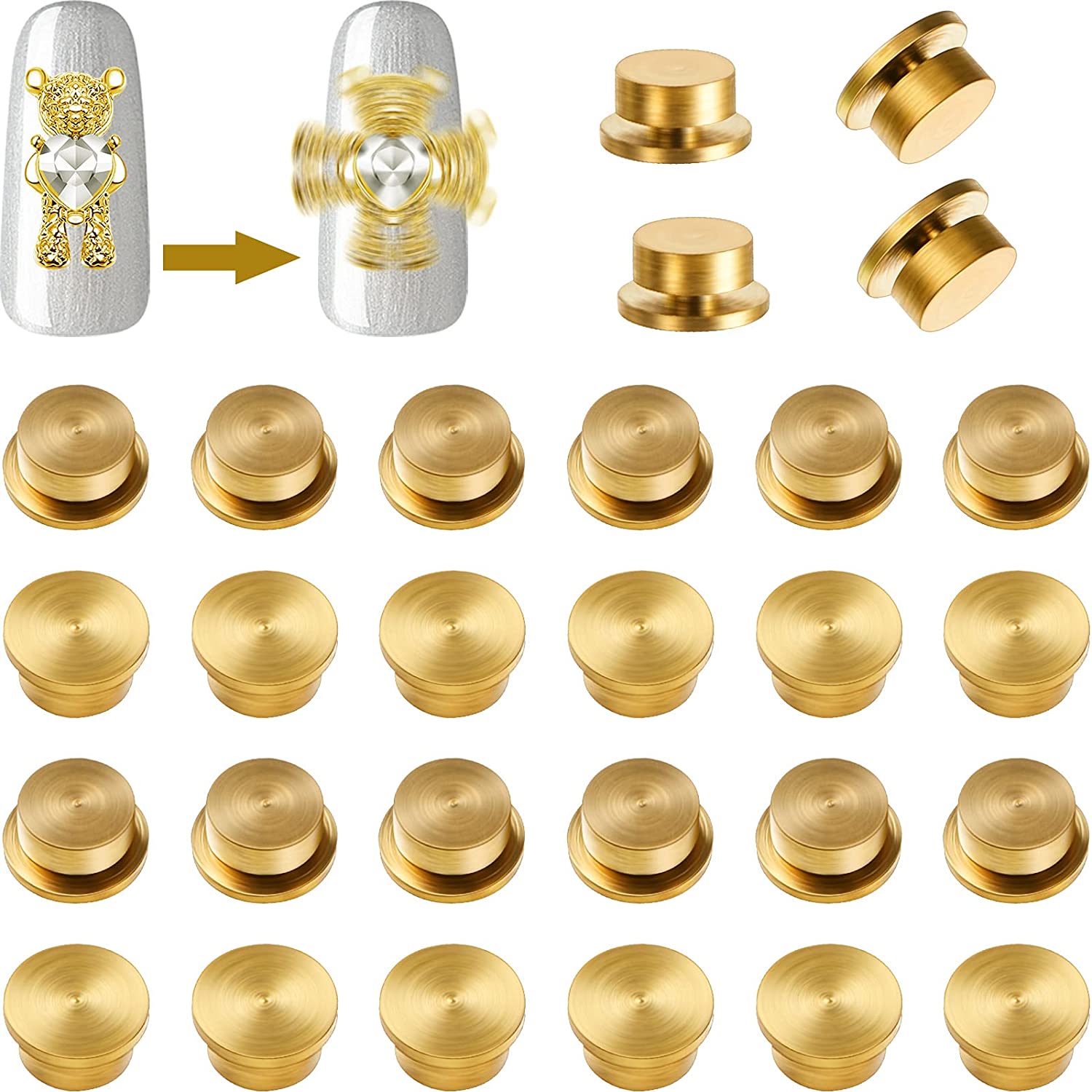 Nail Tech Accessories - 15 pezzi ciondoli per unghie rotanti