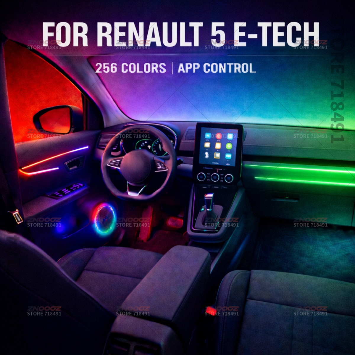Tech Accessories Renault - 22in1 RGB Interni auto Acrilico Luci