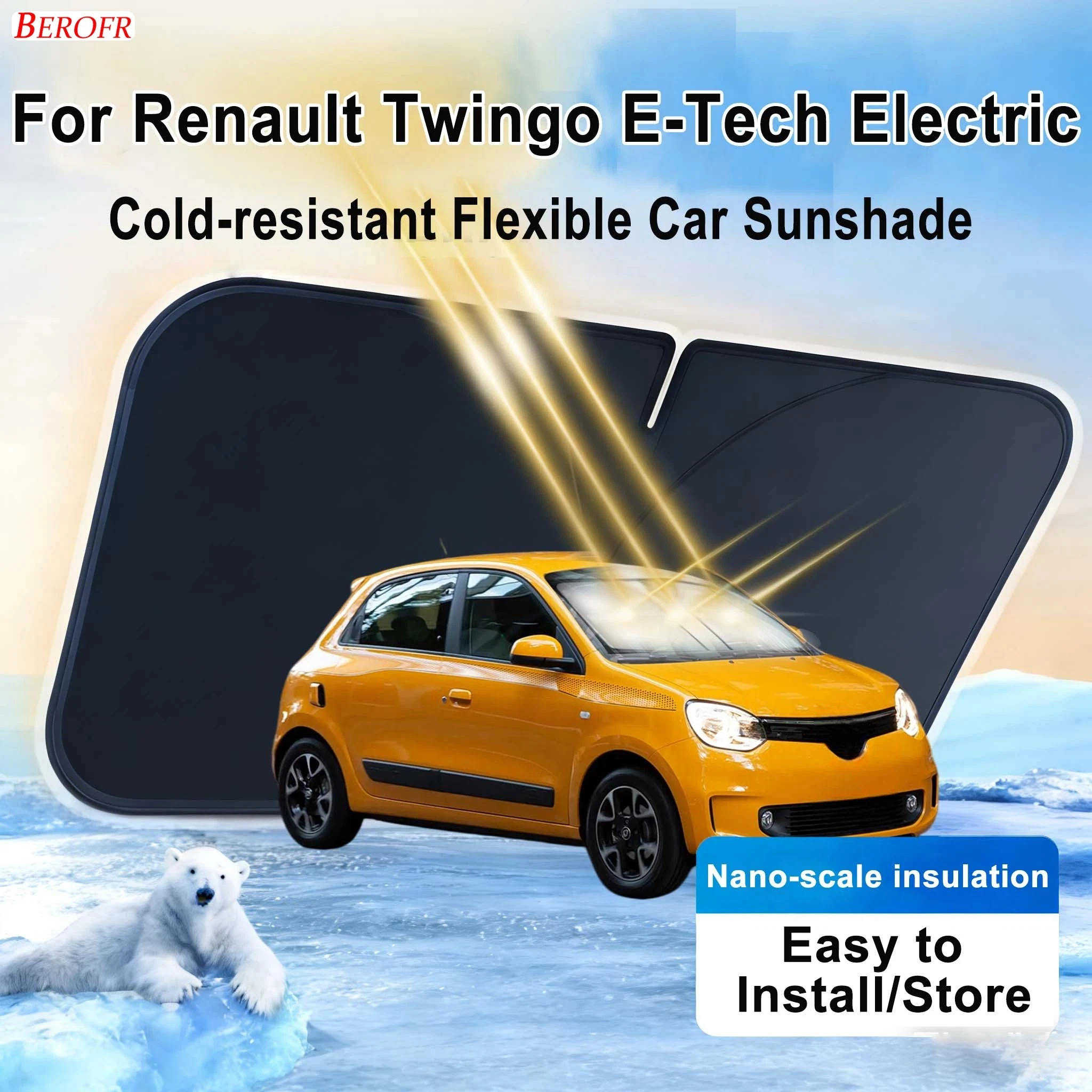 Tech Accessories Renault - Parasole per Parabrezza Auto Renault Twingo
