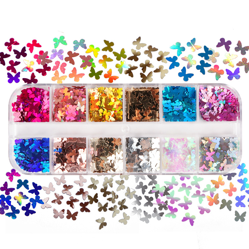 Tech Accessories Usa - Mix Color fluorescente farfalla Glitter accessori