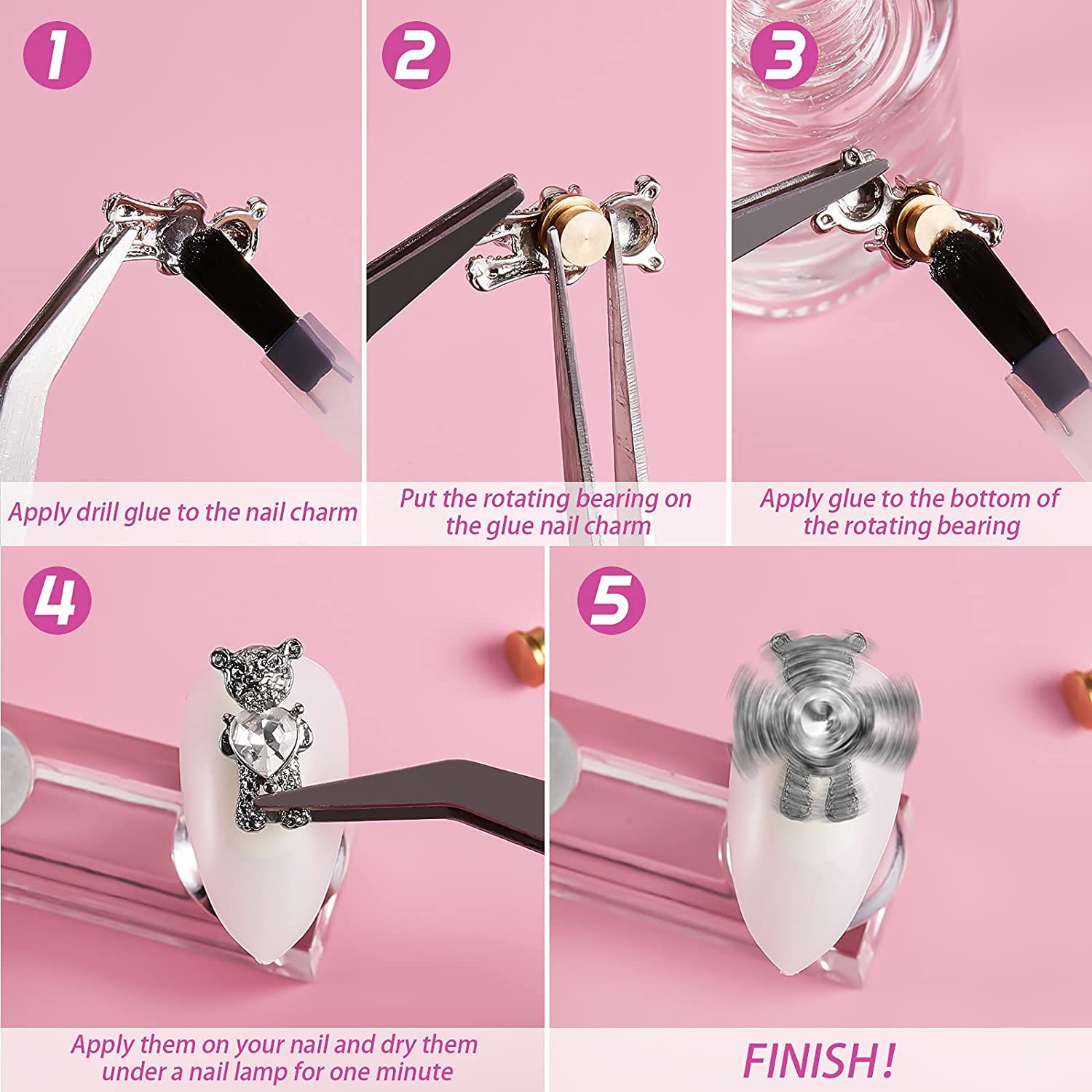 15 pezzi ciondoli per unghie r - Nail Tech Accessories recensione e prezzo